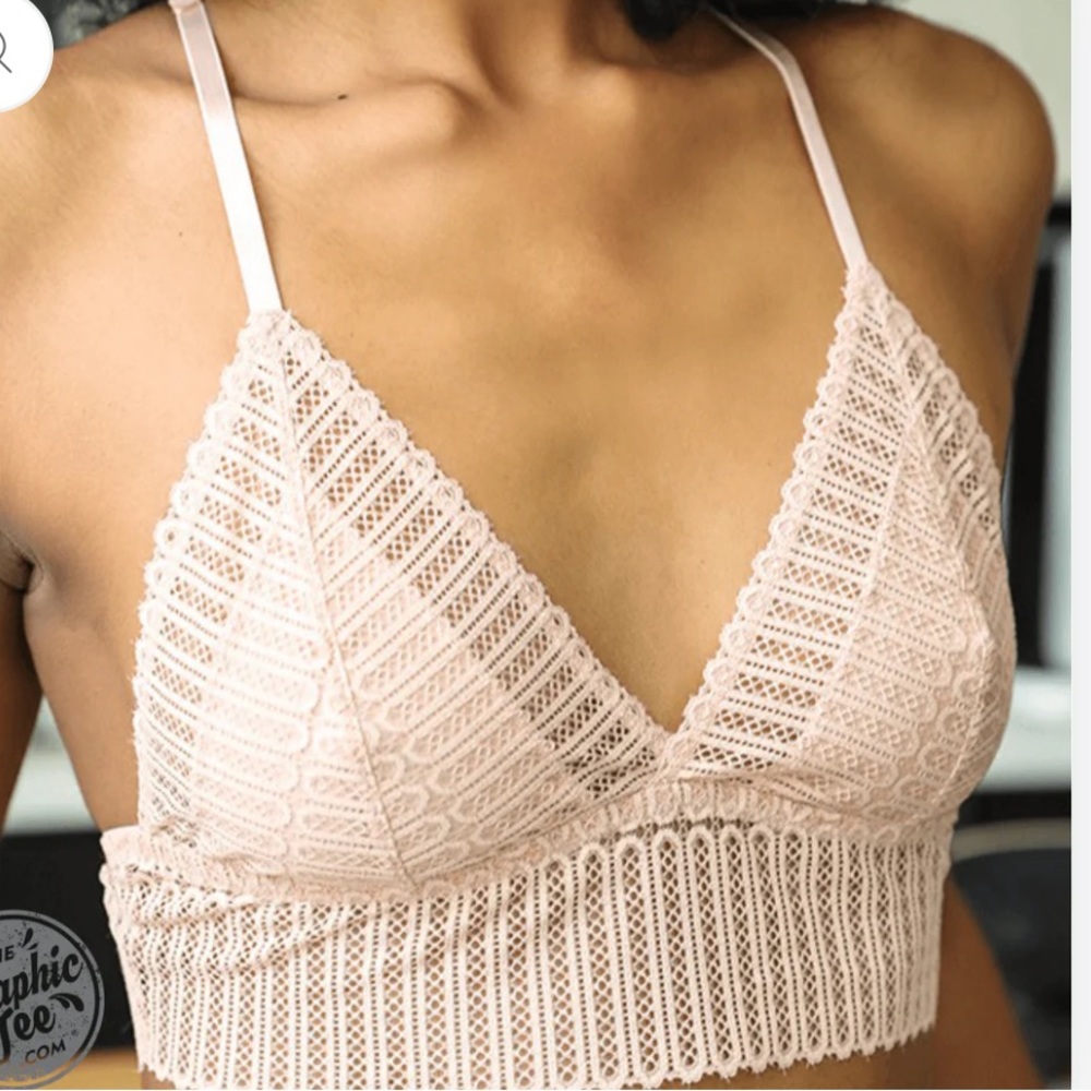 Georgie Ribbed Boho
Lace Racerback
Bralette extra large peach NWT